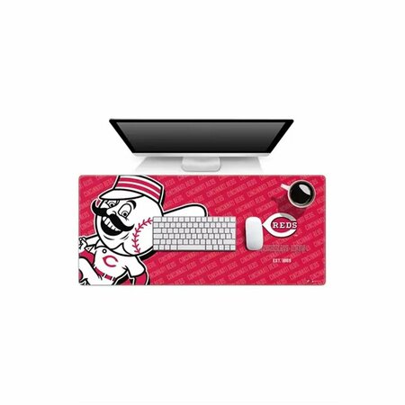 YOUTHEFAN 35.4 x 15.7 in. Cincinnati Reds Logo Series Desk Pad 1900775